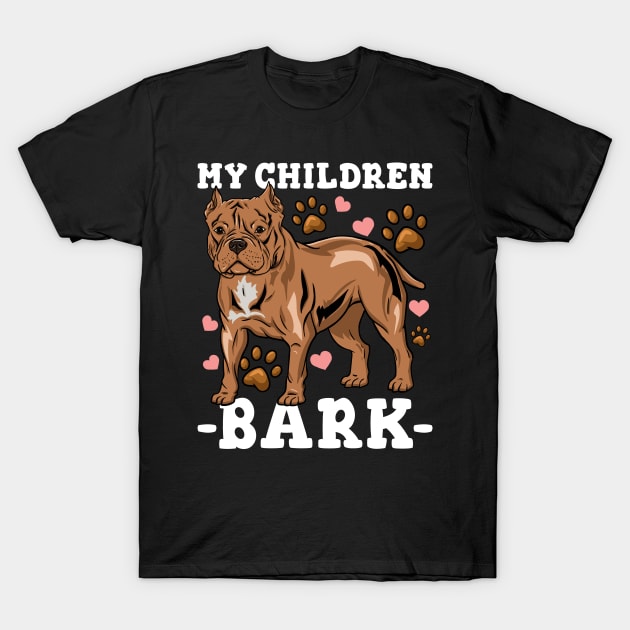 Pitbull Dog Dad Mom T-Shirt by KAWAIITEE